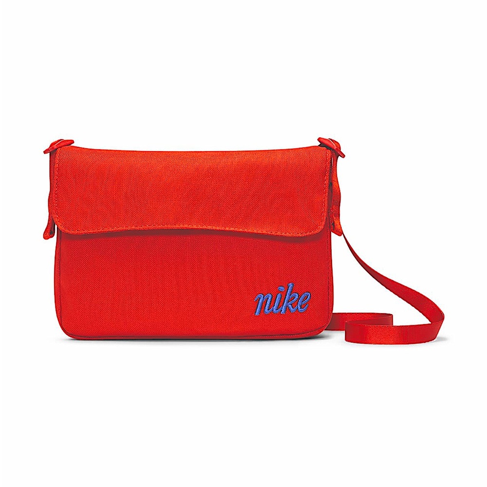 Nike Red Crossbody Bag with Blue Logo